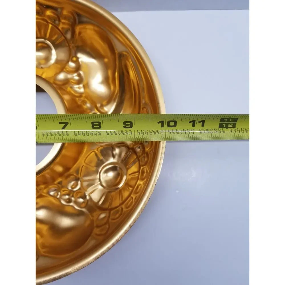 Copper Fruit Pattern Round Jello Mold